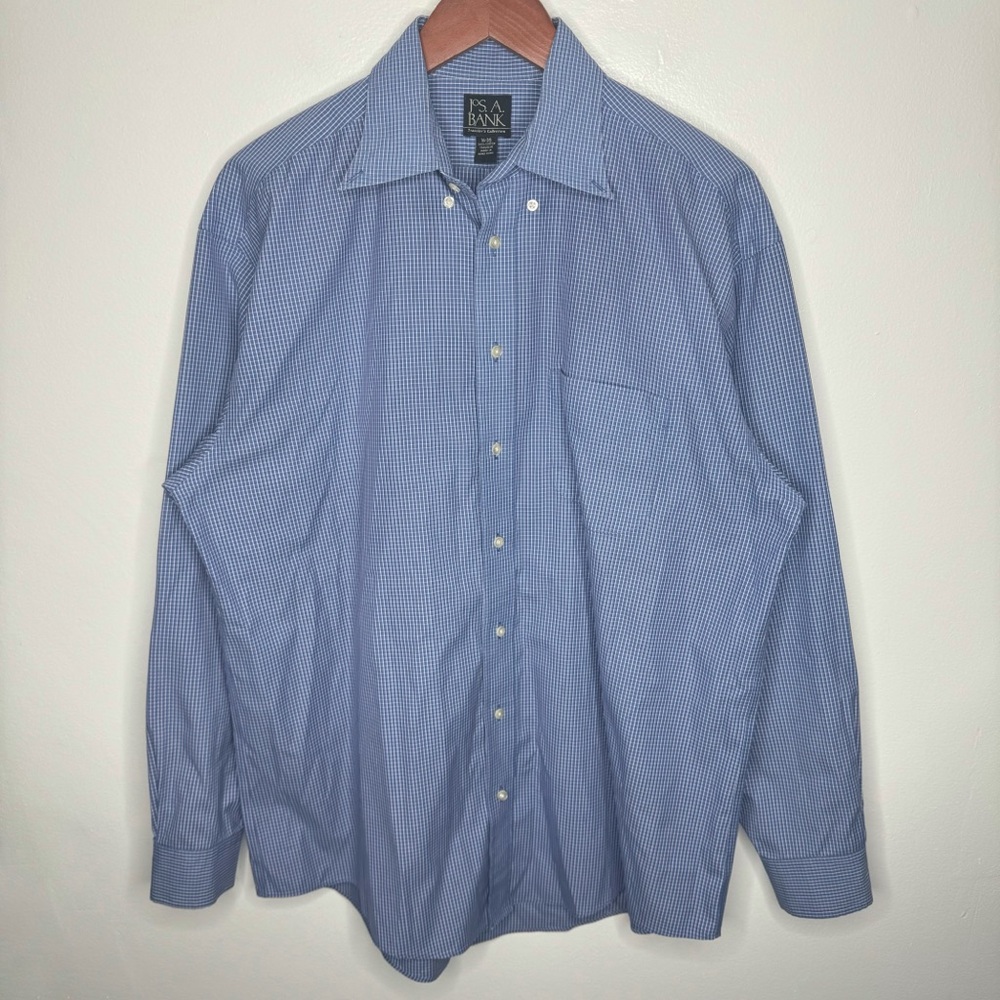 Jos. A. Bank Traveler's Collection 100% Cotton Button Down Shirt Size 16 - 35